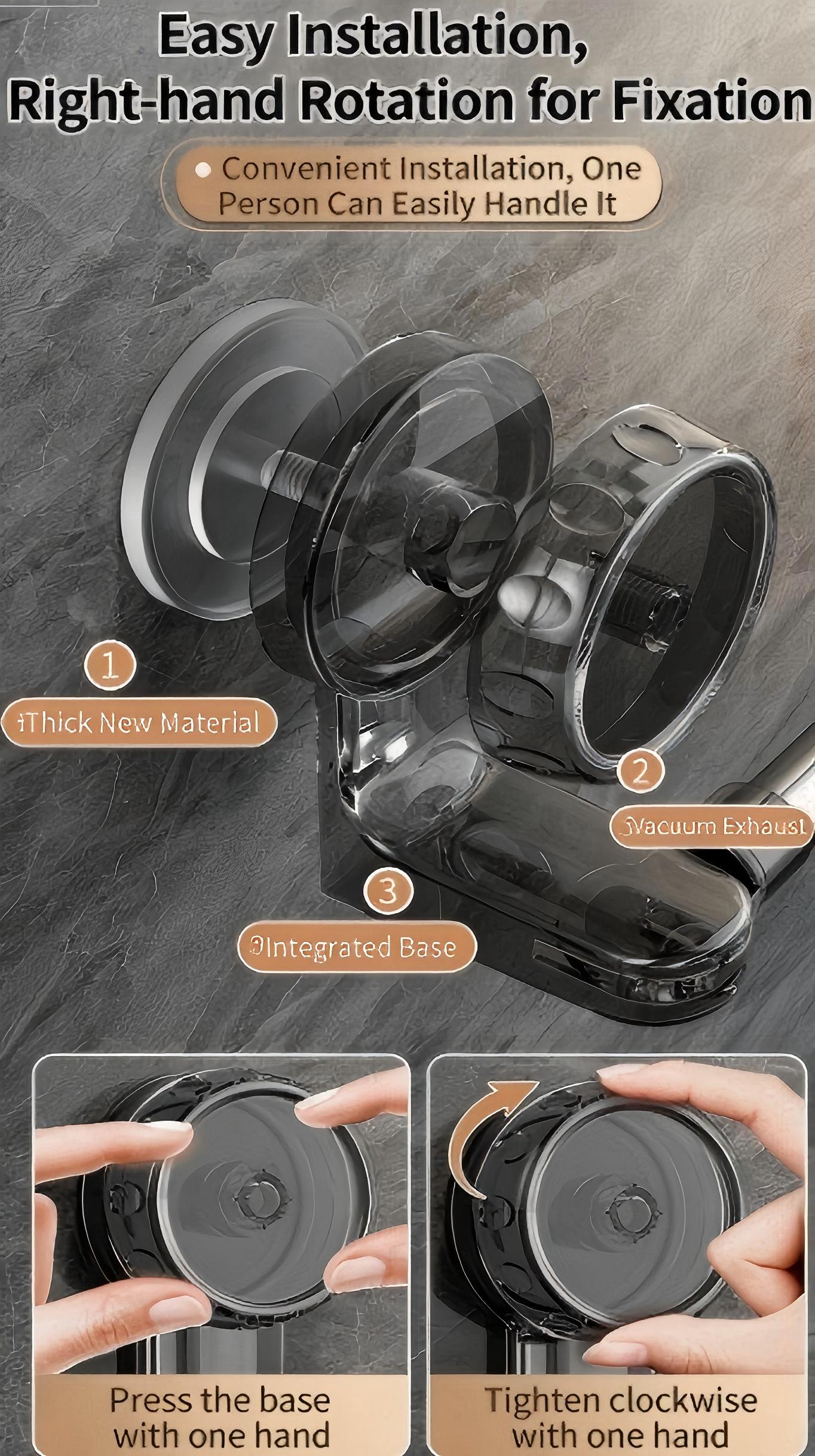 [JULIANG]Suction Cup Towel Rack for Bathroom No Hole Installation Stretchable Towel Rod Space Saving Bath Towel Organizer Practical Suction Space Saving Design Multipurpose Usage Gift Ready Durability Assurance