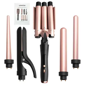 2025 Achieve 5 Salon Styles with a Single Kit – The BESTOPE PRO Curling Wand Set Delivers Effortless Waves, Curls, and Crimps with 3 Interchangeable Barrels and Fast-Heat Technology for All Hair Types