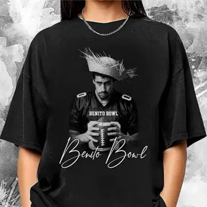 Bunny Football Shirt Bad Benito Retro 90s Bunny Bowl 2026 Halftime Show Tee Bunny Football Shirt Bad Benito Retro 90s Bunny Bowl 2026 Halftime Show Tee