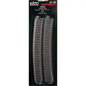 Kato USA 20150 R718-15 CURVE TRACK 4pk, N Scale