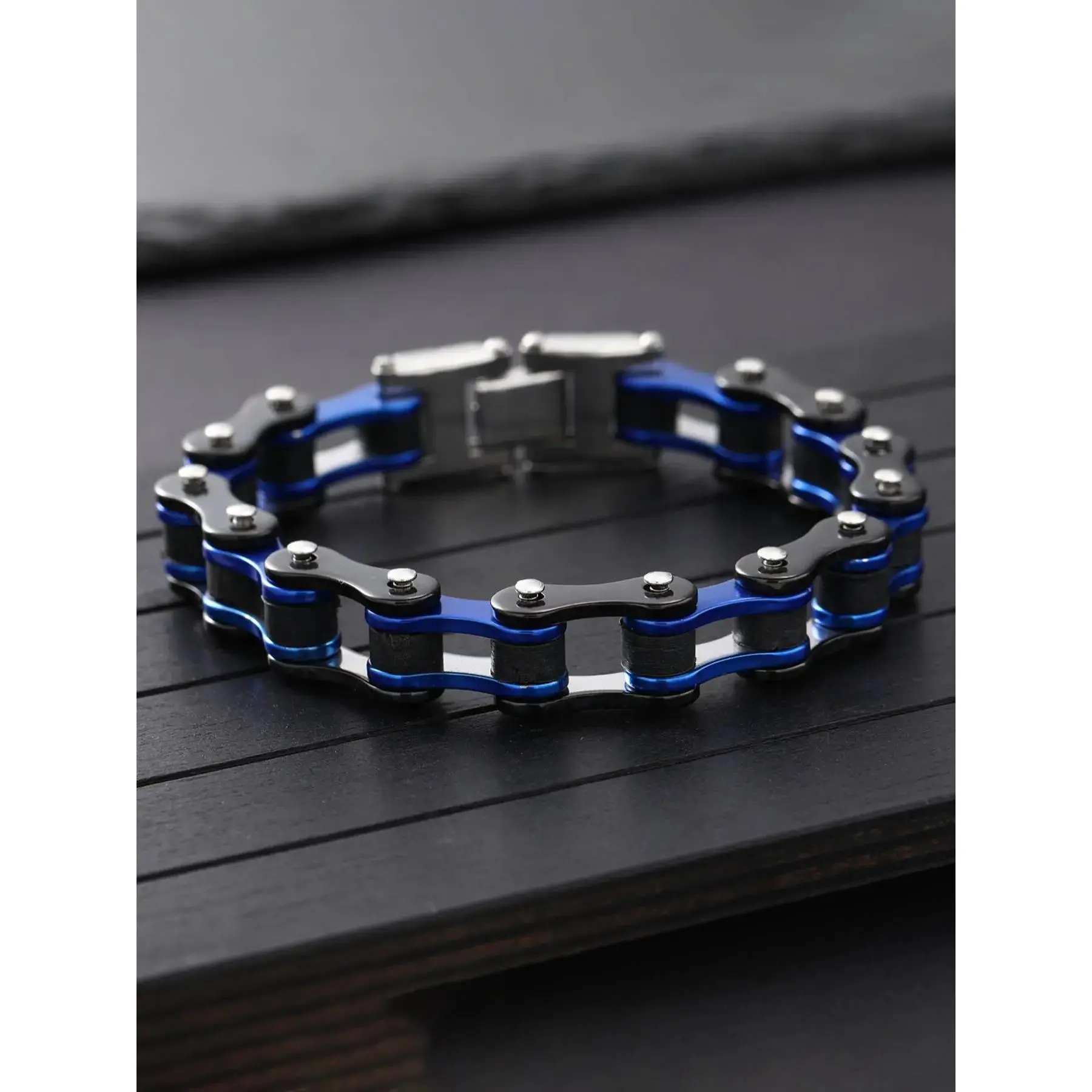 Men's Punk Motorcycle Chain Bracelet, Unique Design, Trendy Fashion Accessory, High Quality Bracelet, Perfect for Bikers, Punk Style Bracelet, All Seasons Wear