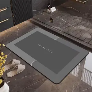 Soft Bathroom Mat - Premium, Quick-Dry, Ultra-Absorbent, Non-Slip, Machine Washable, Mildew-Resistant Rectangular Home Supplies Rug with Geometric Design, Easy Cleaning for Shower, Kitchen