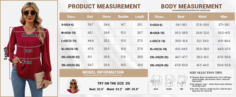 Women's Long Sleeve Chiffon Blouse V Neck Loose Fit Dressy Casual Top for Office & All Occasions Boho Style Shirt Vneck #Springfresh