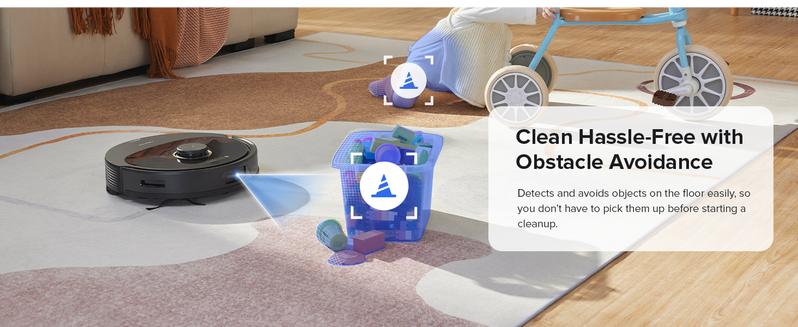 Roborock Q8 Max Robot Vacuum and Mop with Obstacle Avoidance, LiDAR Navigation, 5500Pa Suction Power, and App Control #TiktokshopBlackFriday