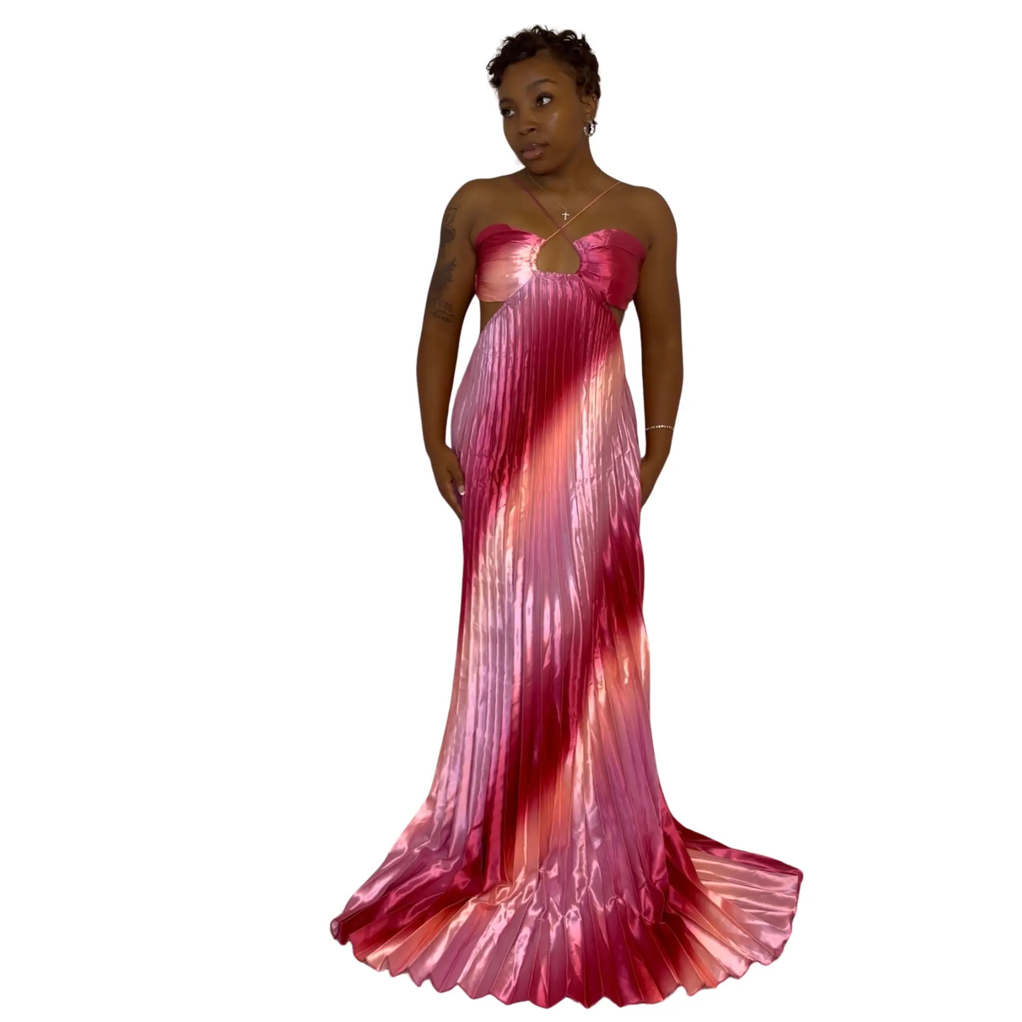 mermaid dress with train Embroidered Mermaid Dress with Watteau Train – Gattinolli by Marwan