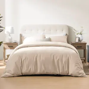 ACCURATEX Cooling Duvet Cover Set - 100% Rayon Derived from Bamboo, Soft Cool Bedding Set with Zipper Closure, Includes Duvet Cover & Silky Pillow Cases