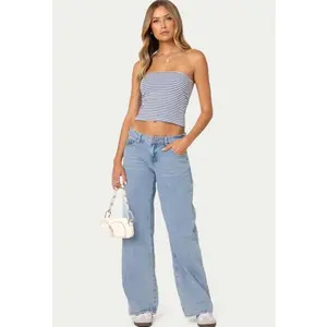 EDIKTED Raelynn Washed Low Rise Baggy Jeans