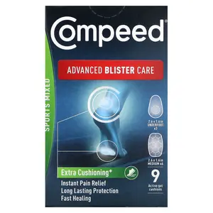 Compeed Advanced Blister Care, Sports Mixed, 9 Active Gel Cushions