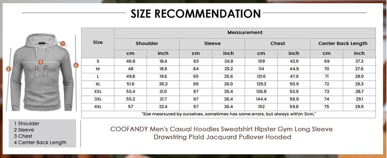 Mens Hooded Sweatshirt Casual Long Sleeve Drawstring Waffle Knit Pullover Hoodies Knitwear Tops (Without Pockets)