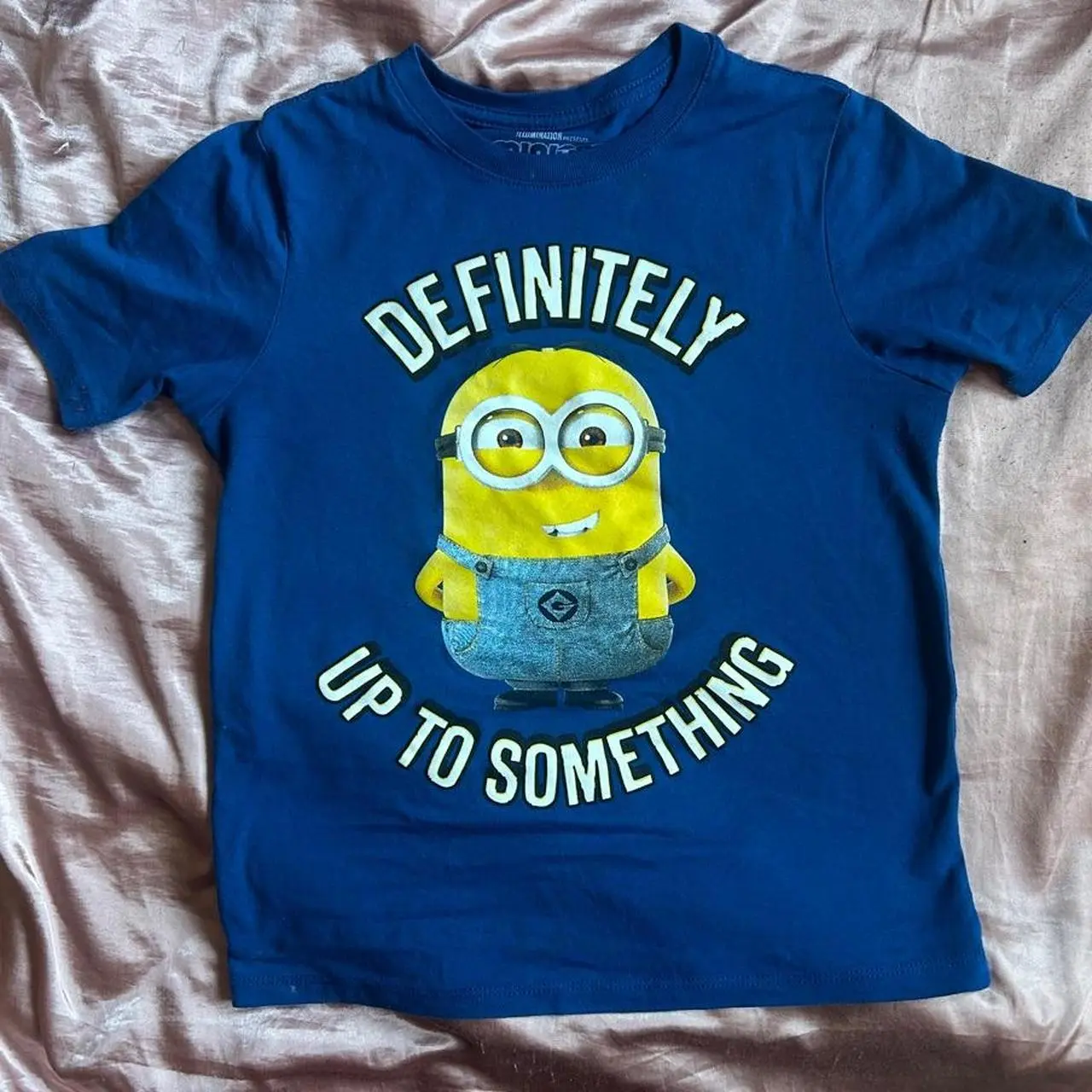Minion Graphic T-shirt | Vintage Definitely Up To Something Quote Graphic Tee, Retro Shirt, Loose Fit Top