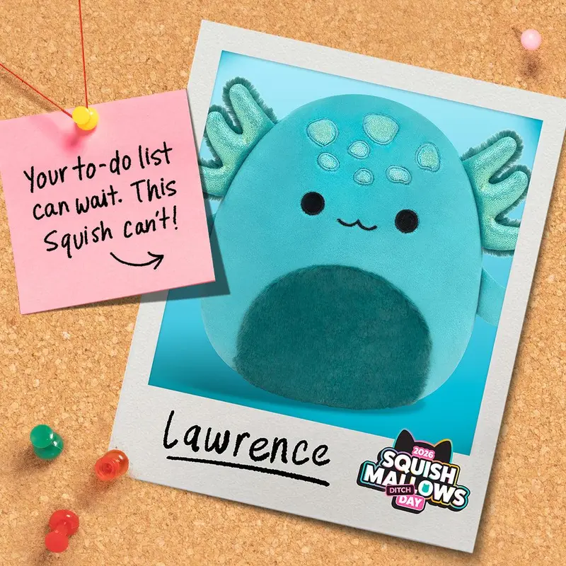 Squishmallows Day 2026 – 8-Inch Lawrence the Green Axolotl Plush