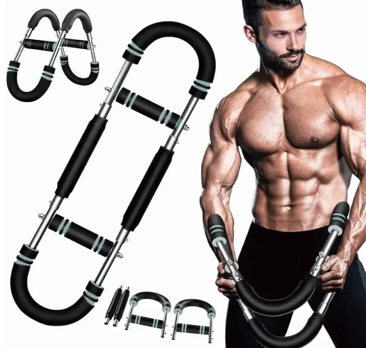 Adjustable Power Twister Bar 60-110lb | Portable Chest Workout Gear | Home Fat-Burning Fitness Tool | TikTok Chest Day Must-Have