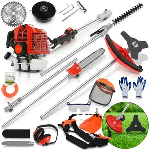 Powerful 52cc Petrol Hedge Trimmer, Brush Cutter & Chainsaw with Full Function Guard Powerful 52cc Petrol Hedge Trimmer, Brush Cutter & Chainsaw with Full Function Guard