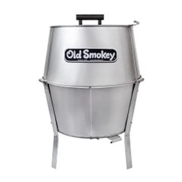 Old Smokey #18 Medium Aluminized Steel Charcoal Grill - 2-Piece Unit BBQ Pit, Easy Assembly, Ideal for Outdoor Patio Barbecue Cooking