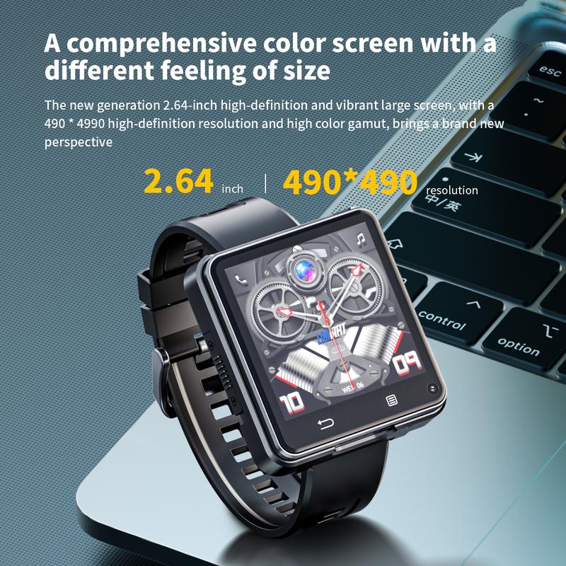 LOKMAT Smartwatch, Android 11 System, 64GB Storage, Dual Camera, Sim Card Support, 2.64 Inch Large Screen, GPS Real-Time Navigation, Detachable Case,Download Apps,Video Call,Voice Call,Recording,Tack Photos,Play Games