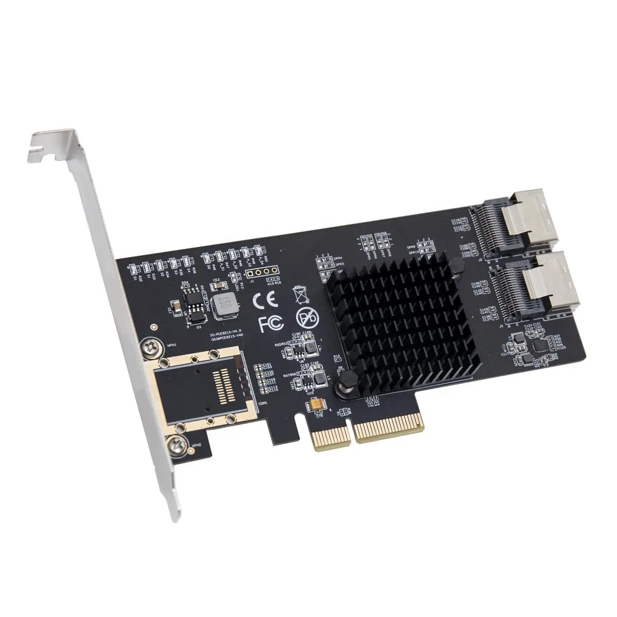 IOCrest SI-PEX40137 8-Port Non-RAID SATA III PCIe x4 Controller Card - Dual SFF-8087 Interface, Marvell 9215 Chipset, AHCI 1.0, ASM1806 PCIe Bridge, Hot Plug, 0.8 lbs, for DVR/NVR, Home NAS/Media Servers, Set-Top Boxes