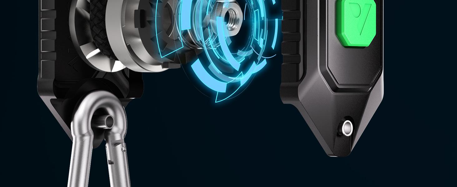 VIVOSUN 1-Pair 1/8 Inch Adjustable Grow Light Hanger, Heavy Duty Rope Hanger with Reinforced Metal Gears, 8Ft. Long and 150 lbs Weight Capacity Rope for Grow Light, Inline Fan, Filters