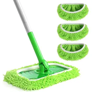 8 pieces Dry Sweeping/Wet Mopping Cloths for Swiffer Sweeper Mop Deluxe Reusable & Washable Microfiber Mop Pads for All 10 Inches Flat Mop (Mop is Not Included)