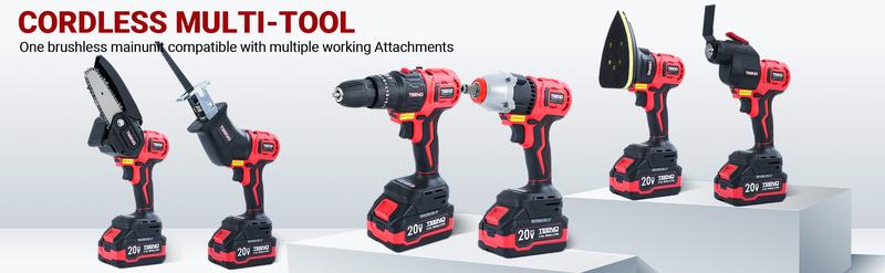 20V Cordless Combo Kit, 11-in-2 Cordless Multi-tool with Case,Drill Driver,Circular Saw,Recip Saw,Angle Grinder,Water Gun,Chain Saw,Leaf Blower Impact Drill, Sander with Accessories