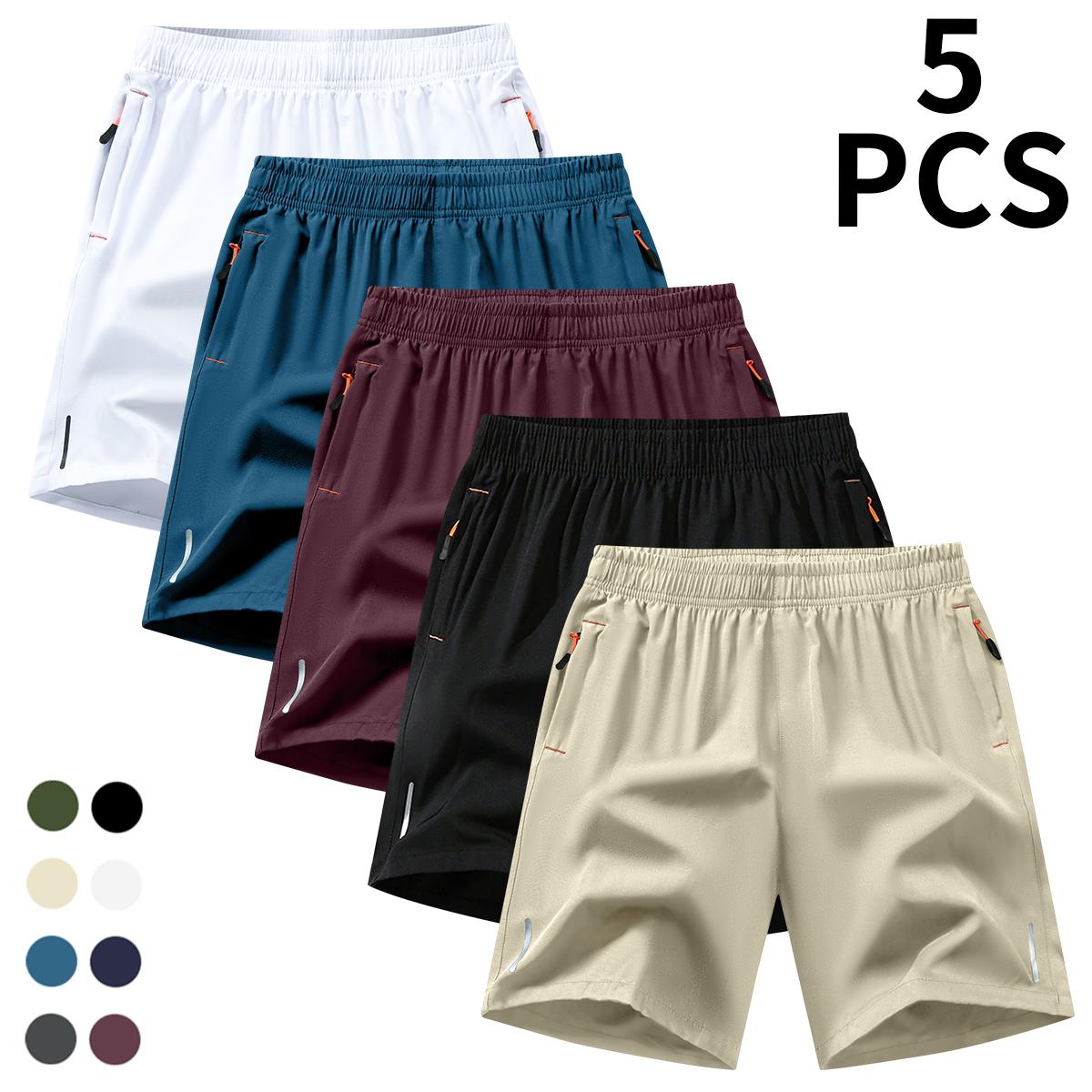 Men’s Reflective Performance Shorts in Vibrant Colors - Breathable Quick-Dry Training Gear - Lightweight Wrinkle-Resistant Athletic Shorts for Night Runs