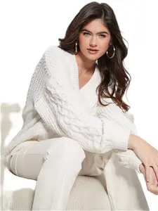 GUESS Female Aki Chenille Cable-Knit Sweater