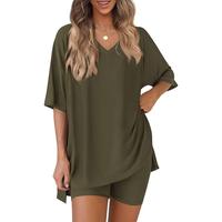 V-Neck Army Green