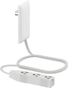 Ultra-Thin Flat Plug Power Strip, 3-Outlet Wall Outlet Extender with 3/5/8ft Extension Cord, Flat Face Wall Plate for Tight Spaces & Behind Furniture, Slim Plug Adapter，Flat Head Plug Power Strip for Behind Furniture, Ultra-Thin Wall Outlet Extender