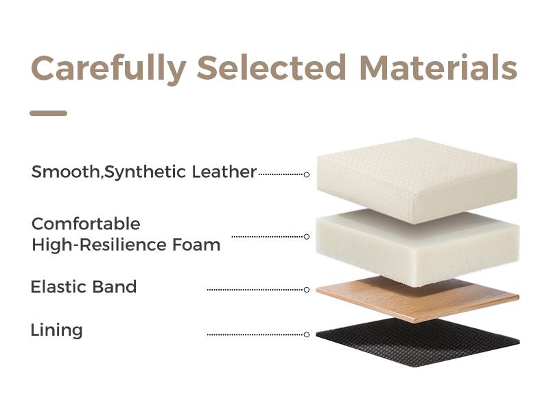 PHI VILLA 24'' Barstool Set Counter Height Leather Kitchen Bar Stools with Back, Backrest, and Stable Base, Easy Assembly Furniture Dining Chairs Luxury