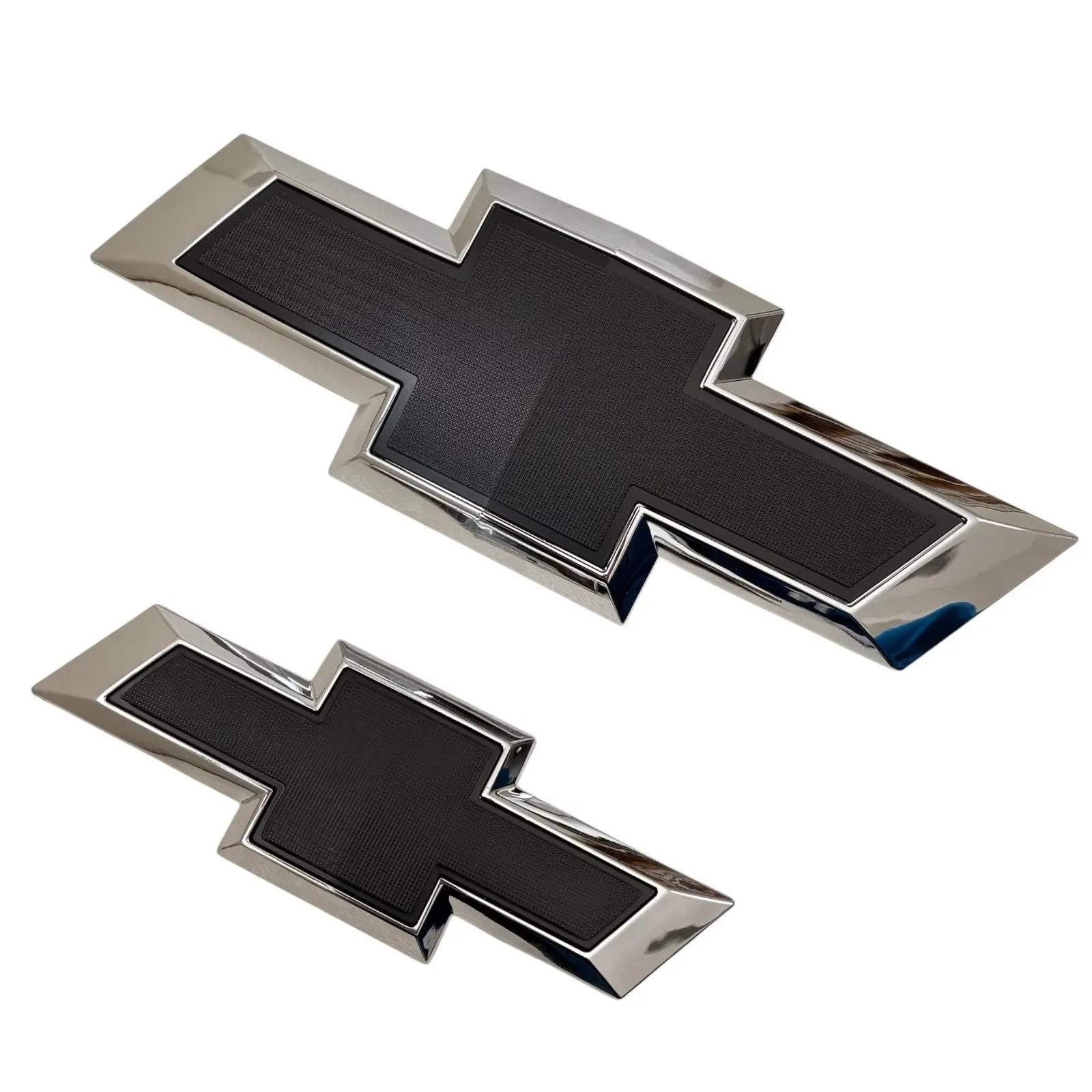 Chevy 2015-2020 Tahoe Suburban Chrome Black Bowtie Emblems Front Grille Rear Back Name Badge Logo Plate Chevrolet