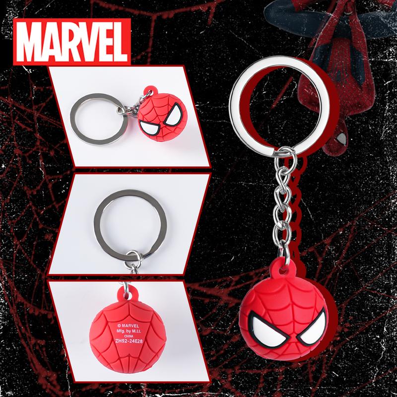 Marvel Officially Licensed PVC Keychain 1PC - Spider-Man, Deadpool & Iron Man - Soft Rubber Keyring Bag Charm & Backpack Accessory