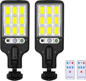 Lamp Post Lights Outdoor Garden Solar Lights for Garden Patio Path Yard Solar Street Lights Outdoor Solar Lamp 2PCS with 3 Mode Waterproof Motion Sensor Security Lighting