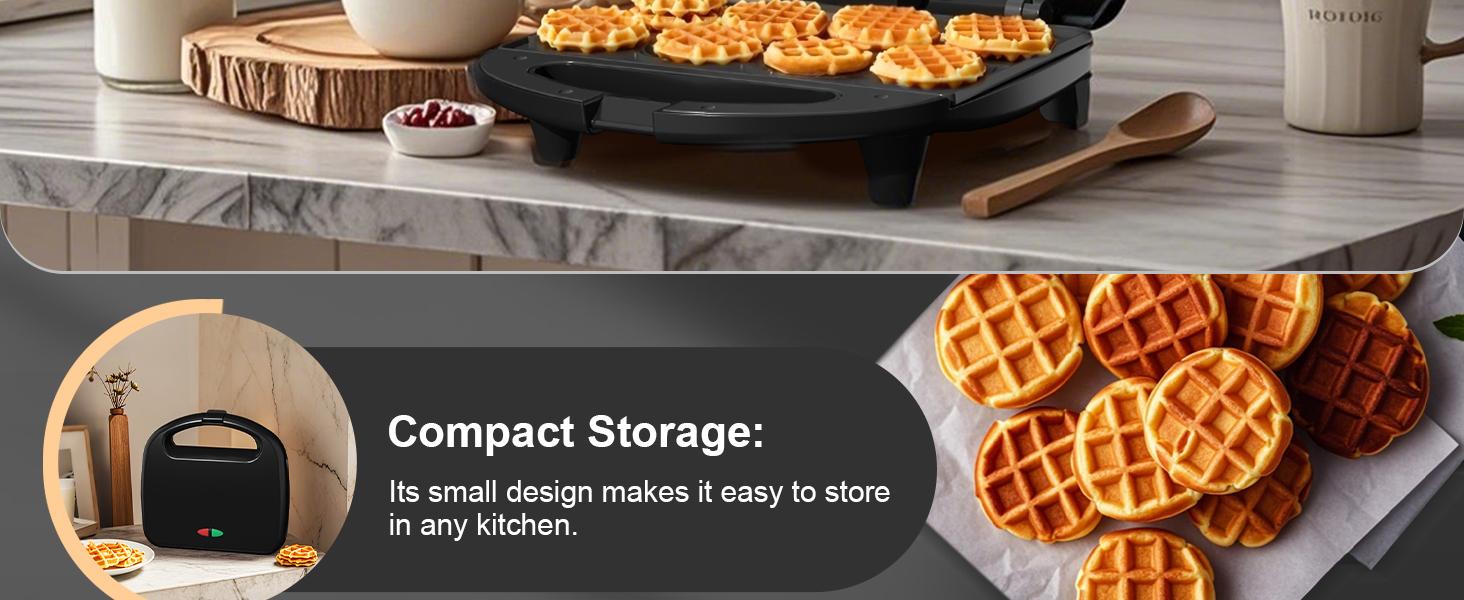 Mini Waffle Maker Machine, Small Waffle Bites Maker for Kids, Makes 8 x 2 inch Tiny Waffle Bites, Ideal for Breakfast, Snacks, Desserts and More Kitchen Appliances Portable Mini Waffle Maker Machine, Small Waffle Bites Maker for Kids, Makes 8 x 2 inch Tiny Waffle Bites, Ideal for Breakfast, Snacks, Desserts and More Kitchen Appliances Portable