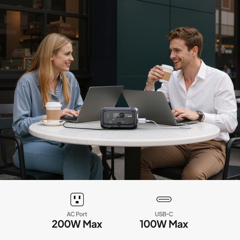 BLUETTI Elite 10 Portable Power Station 128Wh, 3.8 lbs Palm-Sized, Airline-Approved for Travel, Camping & Emergencies