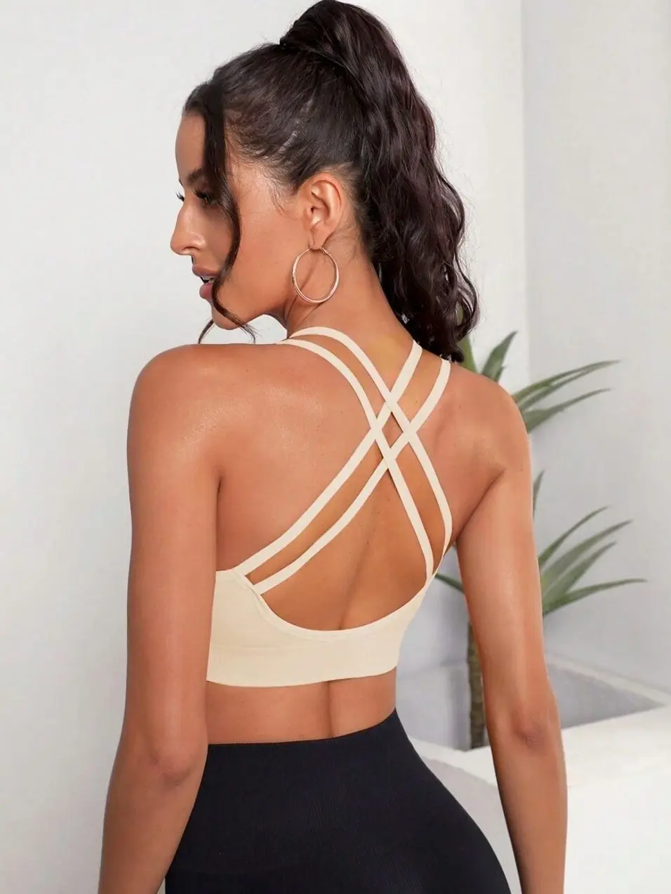 新品　salsation Criss-cross Bra light brown criss cross back bra - TikTok Shop