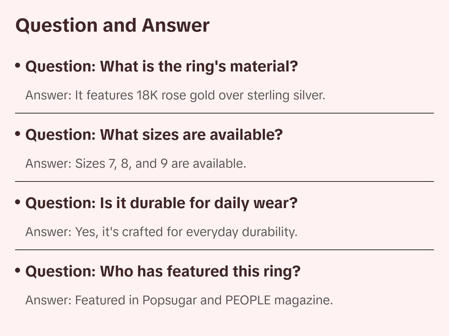 SONIA HOU Noodle Wavy 18K Rose Gold Over Sterling Silver Stackable Ring | S925 Minimalist Trendy | Cute Classic Simple Stackable | Birthday Gift