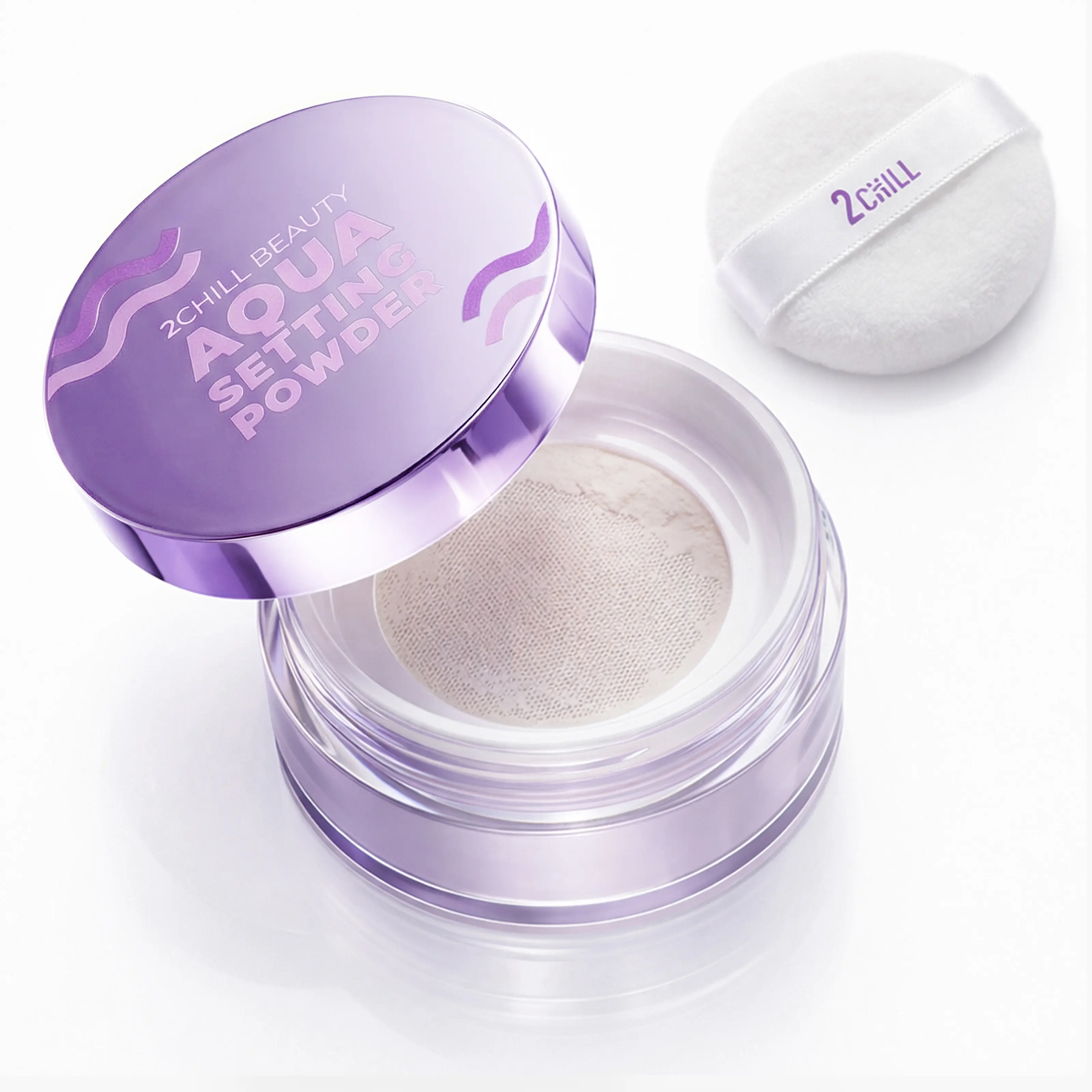 2CHILL Aqua Setting Powder – Korean Skincare Makeup, Lightweight Matte Finish Translucent Face Powder, Oil Control & Long-Lasting, Hydrating, Cosmetic,sunscreen