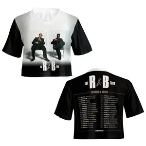 R&B Tour Crop Top Baseball Jersey Live Nation Concert Apparel
