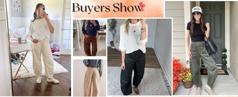 Corduroy Barrel Pants for Women Cord Pants Mid-Rise Wide Leg Baggy Trousers with Pockets Vintage Style Fall Winter 2026 Spring Summer Loose Fit Pant