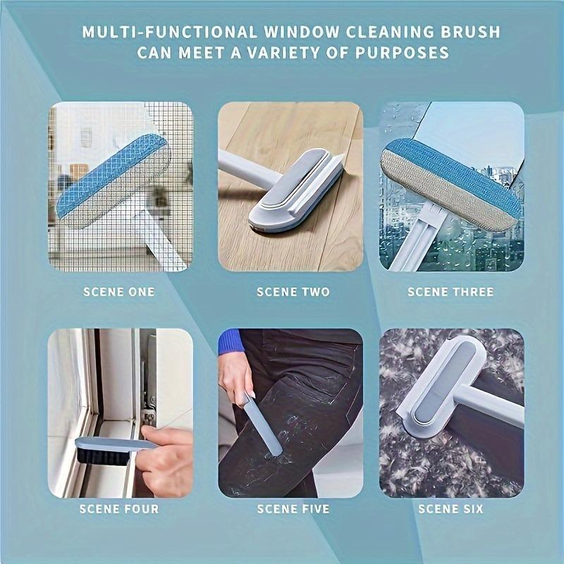 Upgraded Reusable Pet Hair Remover Brush - Deshedding Tool with Extra-Long Handle, Washable Lint Cleaner, Universal Fit for Dogs, Cats, Rabbits, Reptiles, Car Accessories for Corner & Tight Spot Reach, Cuddle Mess Quick Fix