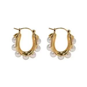Pearl Hoops That Feel Like A Warm Hug Gold Pearl Combo Dreamy Earrings For Casual Formal Occasions