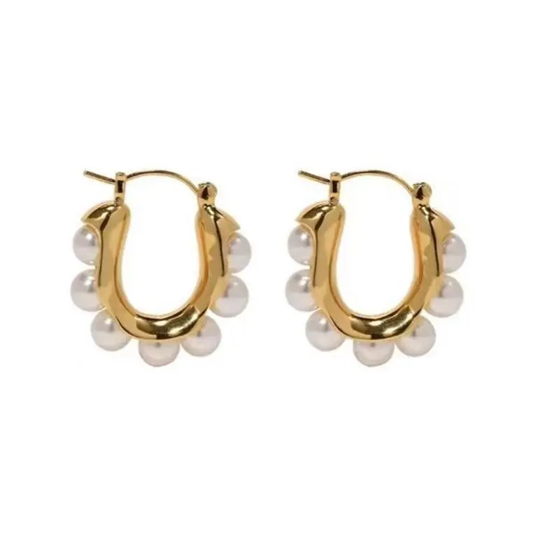 Pearl Hoops That Feel Like A Warm Hug Gold Pearl Combo Dreamy Earrings For Casual Formal Occasions