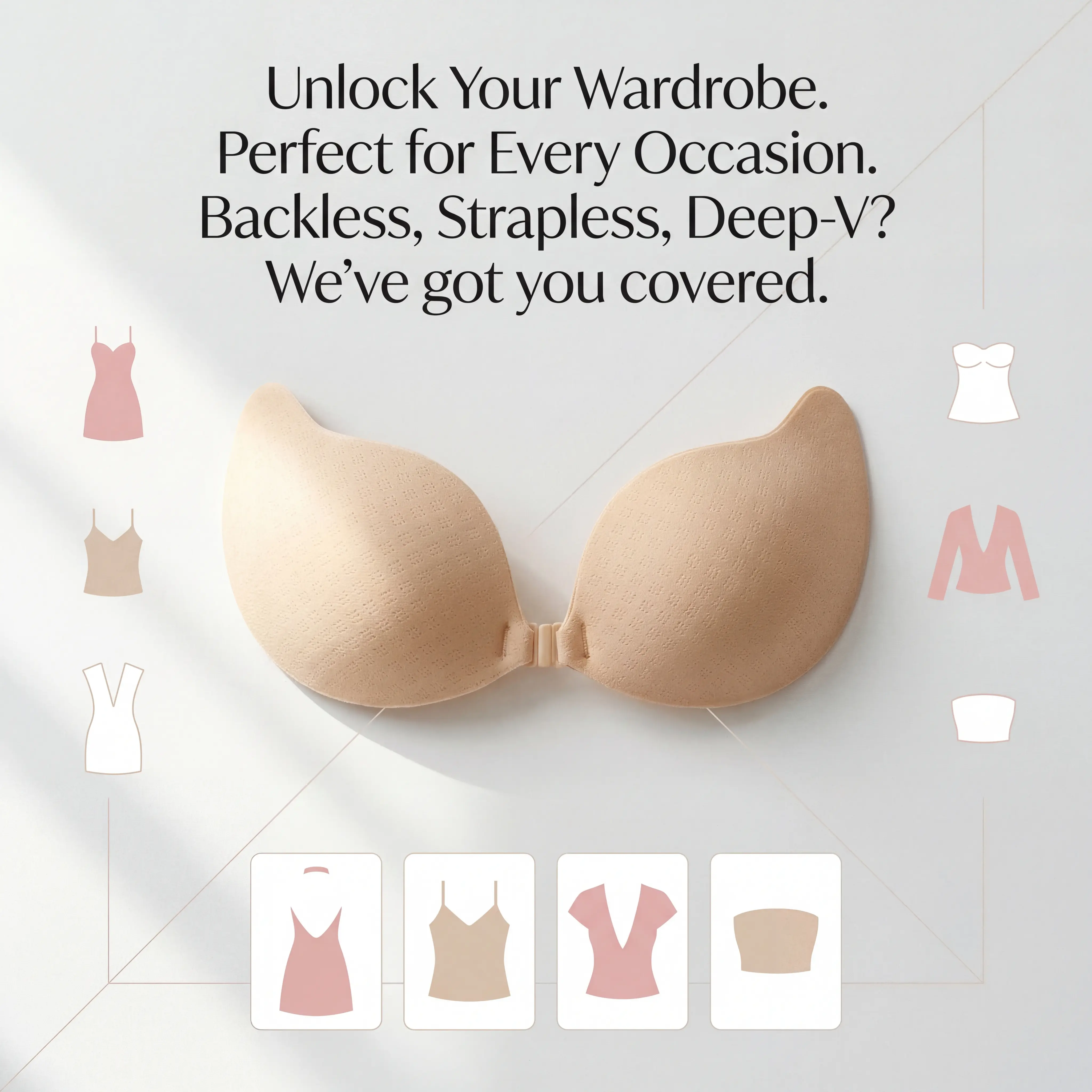 HushVibe Invisible Push-Up sticky Bra-Breathable and sweat-wickingPortable, ReusableSeamless fitwomenswear Comfort Lady underwear,Party dress, Bridal bra. - TikTok Shop HushVibe Invisible Push-Up sticky Bra-Breathable and sweat-wickingPortable, ReusableSeamless fitwomenswear Comfort Lady underwear,Party dress, Bridal bra. - TikTok Shop