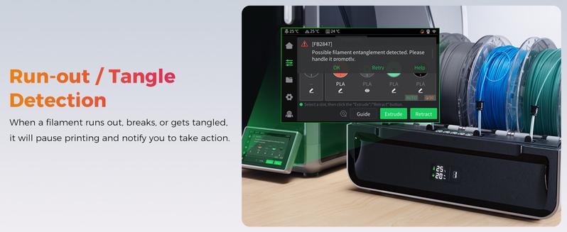 Creality CFS-C for K1 SE, K1, K1C, K1 Max 3D Printers, RFID Auto-Loading, External Cutter, Filament Runout &Tangle Detection