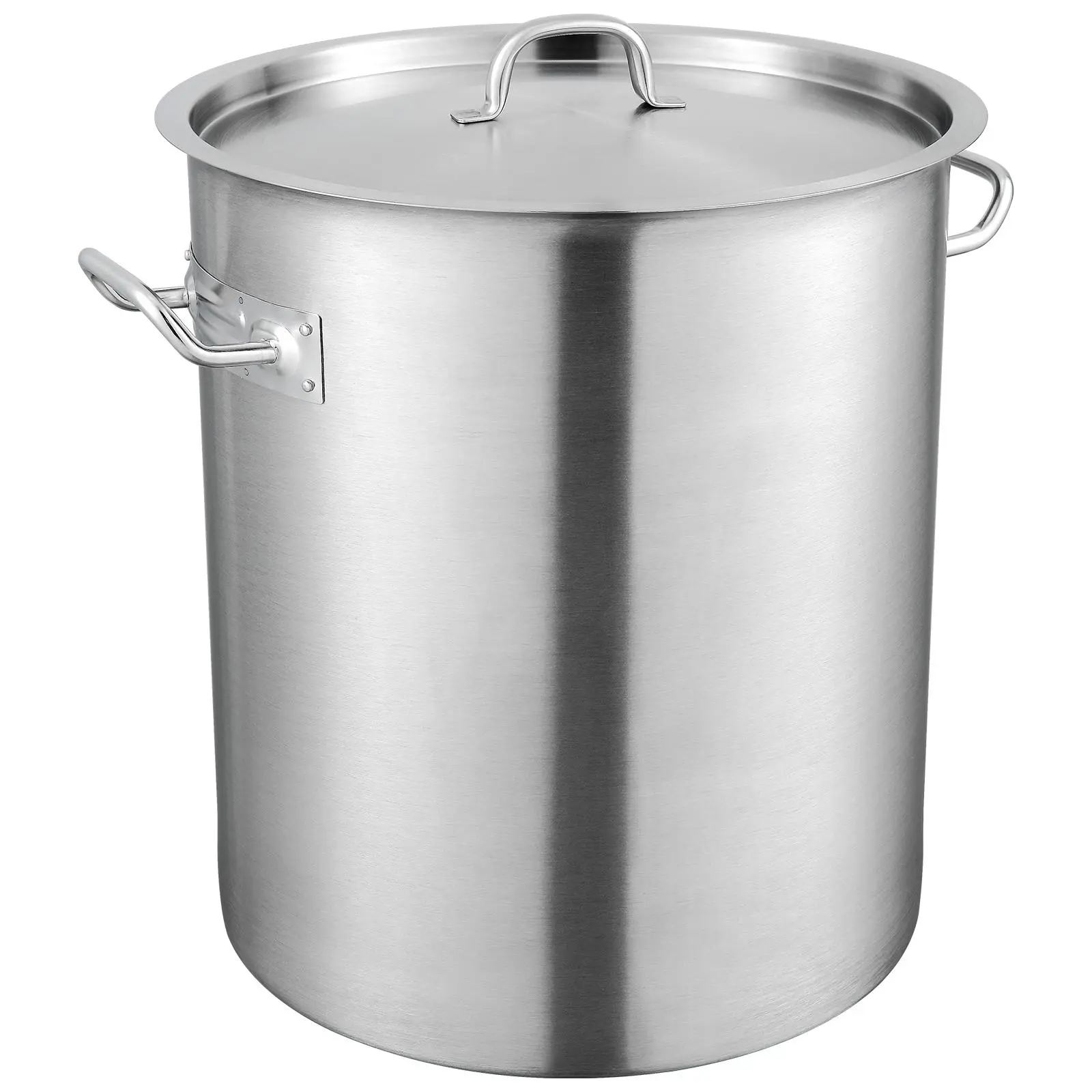 【summerfinds】VEVOR Stainless Steel Stockpot, 42 Quart Large Cooking Pots, Multipurpose Cookware Sauce Pot with Lid & Handle, Heavy Duty Commercial Grade Stock Pot, Sanding Treatment, for Large Groups Events Silver