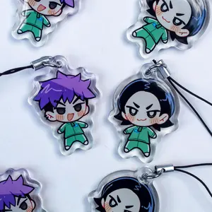 squid keychain, game namgyu, player124, player230, 230 & 124 Keychain