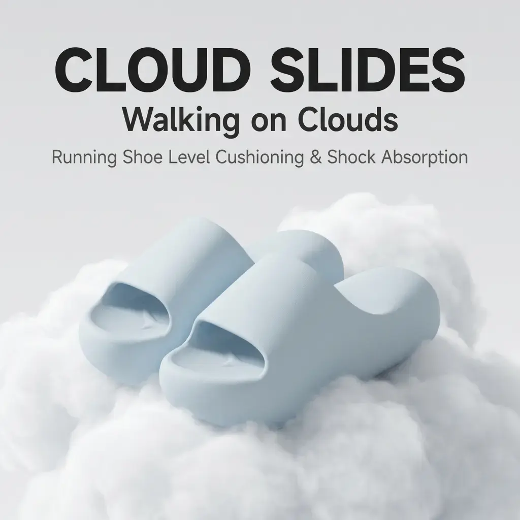 Women's Waterproof Cloud Foam Platform Slippers - Casual, Shock-Absorbent, Anti-Skid, Quick-Dry Foam Sole Slippers for Dorm, Party, Indoor & Outdoor Use
