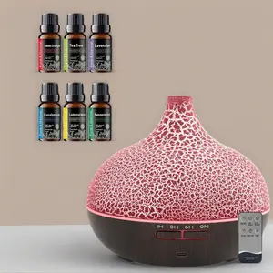 550ml Aromatherapy Essential Oil Diffuser, Auto Shut Off, Ultra Quiet for Home Office, Humidifier for Sleep, Crack Design