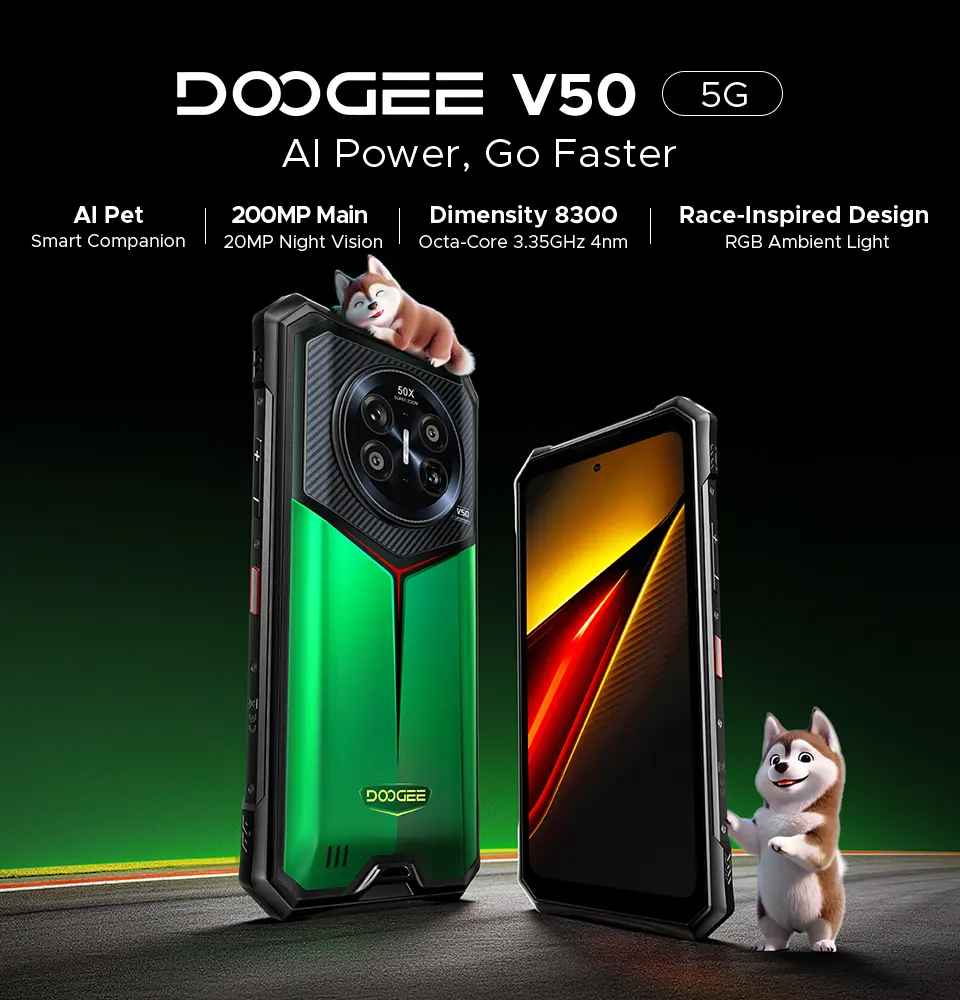 DOOGEE V50-V50pro  5G  Power Monster Rugged Phone, 11000mAh & Dimensity 8300,back to school,back to school haul