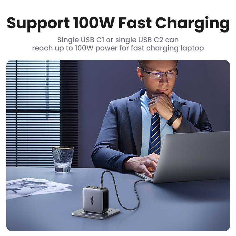 UGREEN Uno 100W/65W/30W Robot Charger Bundle with 100W 3.3 FT Fast Charging Cable, Fast Charging for Macbook, iPhone 17/16 Pro Max, Samsung,September Restock，TikTokShopBlackFriday ,TikTokShopJumpstartSale