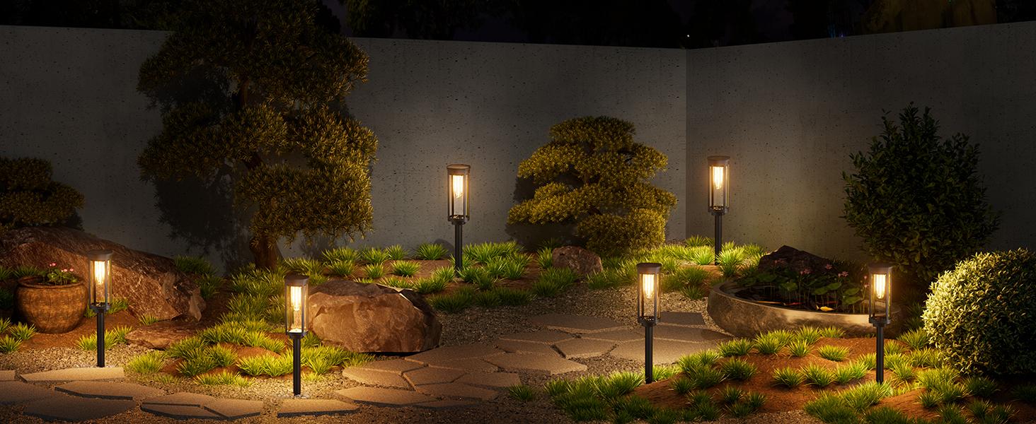 Elegant Solar Pathway Lights Modern Luxury | Auto On/Off & Waterproof | For Garden, Yard & Driveway,solar outdoor lights,Solar Floor Lamps Outdoor Lights,Decorative,Rechargeable,solar lights,solar lights outdoor,solar street light